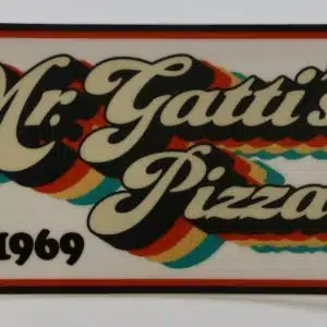 Mr Gatti's Pizza Retro Sticker