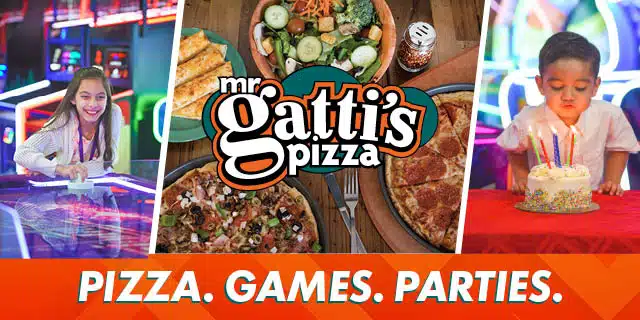 Mr Gatti's Pizza Mr Gatti's Pizza Mr Gatti's Pizza has the best pizza, parties, and games in town!