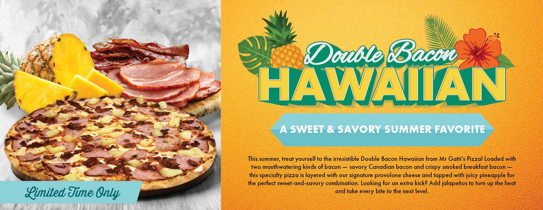 Double Bacon Hawaiian Pizza